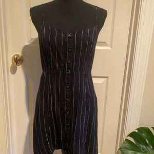 Forever 21 black dress with white stripes
